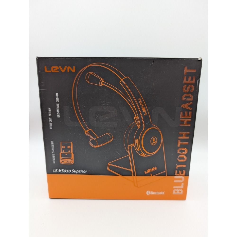 LEVN Bluetooth 5.0 Headset Wireless Headset with Microphone AI Noise Cancel